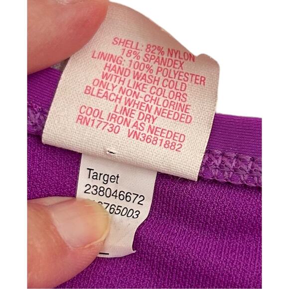 Xhilaration Purple With Gold Sheen & Metal Braided Side Detail Bikini Bottom, L - Picture 8 of 9